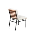 thumbnail image 2 of Lahni White Boucle Fabric Set of 2 Dining Chair with Black Iron Legs, 2 of 6