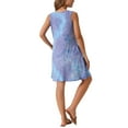 thumbnail image 3 of Women's Summer Dresses Tie Dye Tank Dress Beach Casual Sleeveless Loose Tshirt Sundress with Pockets S Tie Dye Blue Purple, 3 of 6