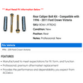 thumbnail image 2 of Rear Caliper Bolt Kit - Compatible with 1996 - 2011 Ford Crown Victoria 1997 1998 1999 2000 2001 2002 2003 2004 2005 2006 2007 2008 2009 2010, 2 of 2