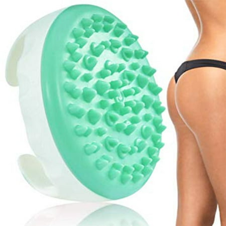 Handheld Cellulite Massager by Waycom - Body Brush Exfoliating Cellulite Massager Remover Gel for Thighs, Legs, Abdomen, Buttocks and Arms (Green