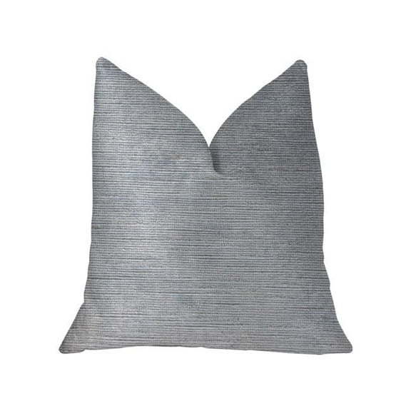 Icy Sky Blue & Silver Luxury Throw Pillow, 20 x 26 in. Standard