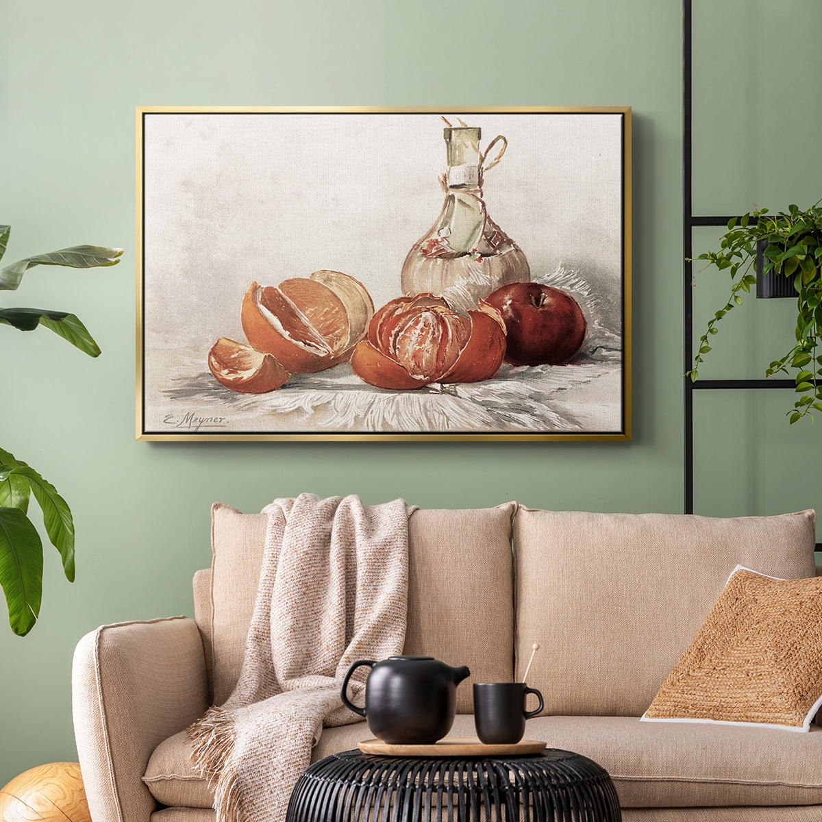 Vintage Botanical Print-LIII By Wexford Home Framed in Gold Wood Gallery Wrapped Canvas 27 in. x 41 in.