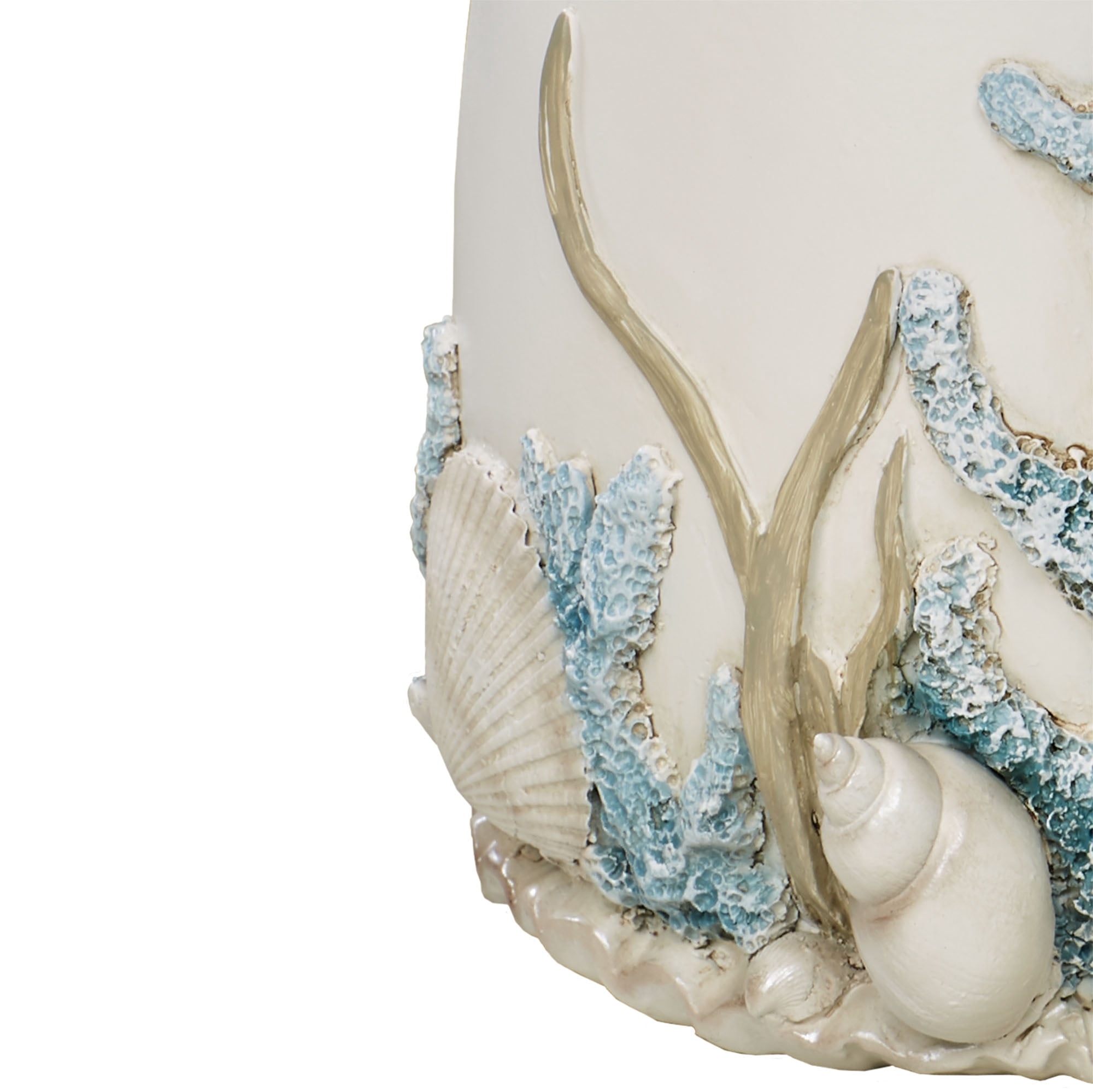 Coral Treasures Coastal Bath Bathroom Wastebasket