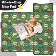 thumbnail image 4 of Monster Cartoon Truck Green Pattern Teens Toddler Nap Mat with Pillow, Sleeping Mat Bag for Preschool Daycare 51"x22", 4 of 6