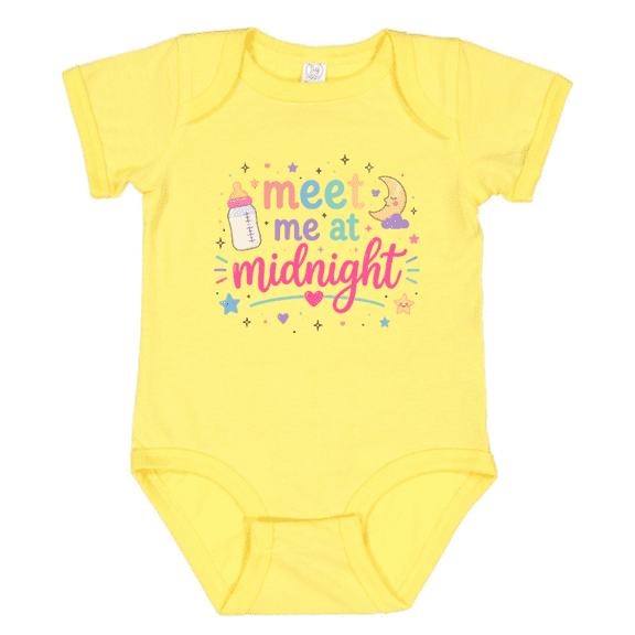 Bubvorie Meet Me At Midnight Baby Bodysuit Pregnancy Announcement Infant Shirt for Baby Girl Baby Gift