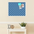 thumbnail image 3 of PinPix 30x24 Custom Cork Bulletin Board Diamond Modern Pattern Navy Poster Board Has a Fabric Style Canvas Finish, Framed in Diamond Modern Pattern Navy, by ArtToFrames (PinPix-1804), 3 of 5