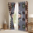 thumbnail image 3 of Homewish Western Boho Aztec Black Out Curtains for Men, Rustic Mandala Hippie Curtains Pack of 2 (42x63 Each), Grey Black Abstract Bedroom Curtains, Living Room Curtains Decor, 3 of 6