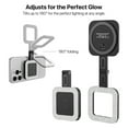 thumbnail image 4 of GlowOn Magnetic Selfie Ring Light – 6 Light Modes, USB-C Rechargeable – Compatible with MagSafe & Magnetic Phones – Black, 4 of 8