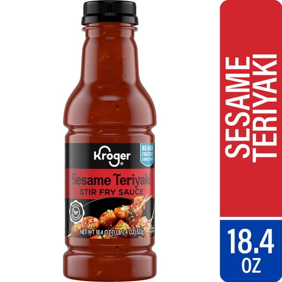KR Sesame Teriyaki Sauce, No High Fructose Corn Syrup, 18.4 Oz