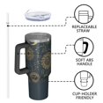 thumbnail image 4 of Starry 40oz Tumbler with Handle and Straw, Large Capacity Travel Cup for Hot & Cold Drinks, Double Walled Vacuum Insulated Cup,Birthday Gifts for Women Girls, Solar, 4 of 6