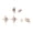 Rose Gold, variant on 3 Pairs Sterling Silver Stud Earrings Set – Star, Moon, Planet and Sparkling CZ Studs, Dainty Minimalist Multi-Style Earrings for Women, Silver