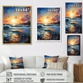 thumbnail image 4 of Designart "Beach Sunlit Waves painting" Nautical & Beach Floater Framed Wall Decor, 4 of 7
