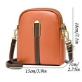 thumbnail image 2 of ​Mini Faux Leather Crossbody Bag, Lightweight Slim Mini Phone Carrier Saddle Phone Purse Soft Textured Shoulder Strap Compact Daily for Women (Orange), 2 of 2