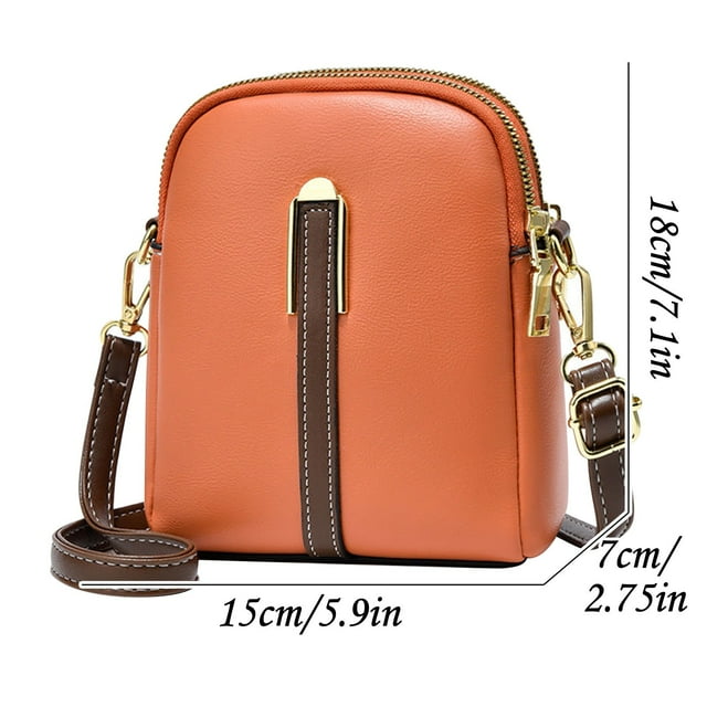 Cell Phone Crossbody Bag,Crossbody Bags Leather Lightweight Mini Crossbody Shoulder Phone Bag, Body Bag Embroidered Thread Shoulder Straddle Bag Mobile Phone Bag Clear Crossbody Bag