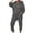 Gray, variant on ZACPNCV Women's Fashionable Solid Color Hooded Sweatshirt Long Sleeved Casual Pants Set Black