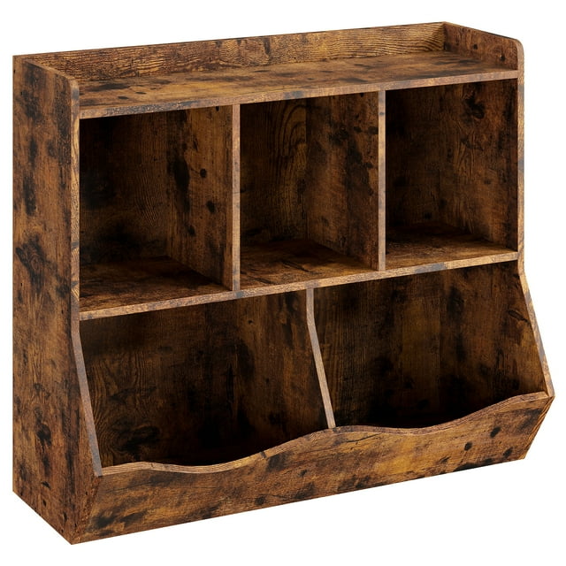 Organización eficiente para niños - Estantería infantil de madera con cubos - Almacenamiento para libros y juguetes - Multiusos para dormitorio, sala de juegos, guardería y escuela - Color Clásico
