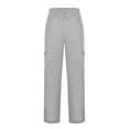 thumbnail image 2 of WTXUE Sweatpants, Womens Trousers Ladies' Solid Drawstring Elastic Waist Pocket Pants Slacks, Pantalones De Mujer, 4-Grey, 2 of 6