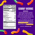 SmartSweets Gummy Worms, 1.8oz TMA3 (Pack of 12), Candy with Low Sugar