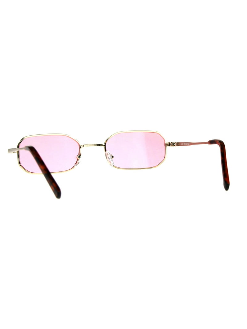 Mens Pop Color Lens Pimp Narrow Rectangular Metal Rim  display picture 1