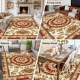 thumbnail image 5 of 6'x9' Area Rugs, Burnt Orange Boho Indoor Outdoor Area Rug for Living Room Bedroom, Beige Brown Ethnic Tribe Washable Bathroom Rugs Kitchen Floor Carpet Mats Home Decor Aesthetic, 5 of 8