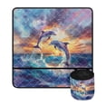 thumbnail image 2 of HELLHERO Sewing Machine Mat Dolphin with Storage Cylinder Durable Non Slip to Keep Sewing Accessories, Mother's Day, 2 of 5
