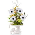 thumbnail image 7 of Zukuco 16 Pcs Artificial Flowers White Poppy Anemone Stems PU Real Touch Poppy Anemones Fake Flowers for Wedding Bouquets Corsages Centerpiece Floral Arrangements Décor, 7 of 7