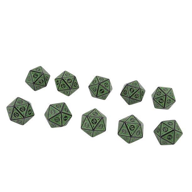 Juego de dados poliédricos juego de rol dados tablero de mesa dados dados acrílicos 10 piezas juego de dados poliédricos grabado fino juego portátil dados para juego de rol ANGGREK Otros