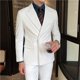 thumbnail image 3 of Conjunto de dos piezas de temperamento Simple de estilo británico, traje y pantalones, moda de lujo, ligero, Delgado, Color sólido, novedad de 2024, 3 of 5