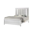 thumbnail image 2 of 3Pc White Finish Queen Size Bedroom Set LED Light HB Bed 2x Nightstand Wooden Bedroom Furniture, 2 of 7