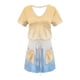 thumbnail image 2 of Mini Vestido de Verano Color Sólido Cuello en V Manga Corta Vestido de Becerro Medio, Vestido Corto de Verano, 2 of 5
