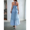 thumbnail image 5 of Women'S Shalterneck Maxi Dress Summer Sleeveless Dress Casual Boho Backless Flowy Long Dresses Blue XL, 5 of 6