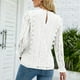 thumbnail image 1 of Camisas de encaje para mujer,Blusa de encaje para mujer Camisa de poliéster con cuello en V de encaje para mujer Blusa de encaje hueca para mujer Elegante y moderna, 1 of 5