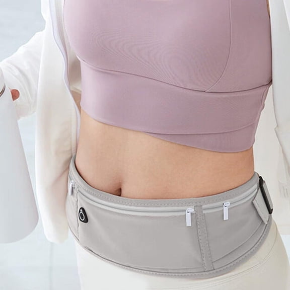 Deeceymbur Waist Bag Waterproof Sports Phone Pouch Night Running Cycling 360 Reflective Strip Adjustable Elastic Belt
