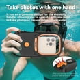 thumbnail image 4 of Dteck Universal Underwater Waterproof Diving Snorkeling Phone Case for iPhone 16 Pro Max/15/14/13/12/11 Samsung Galaxy S25/S24/S23/S22/S21 Underwater Touchscreen Photo Video Housing,Black, 4 of 8