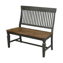 Solid Wood Vista Slatback Bench