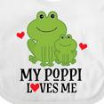thumbnail image 4 of Inktastic My Poppi Loves Me Grandson Frog Boys Baby Bib, 4 of 4