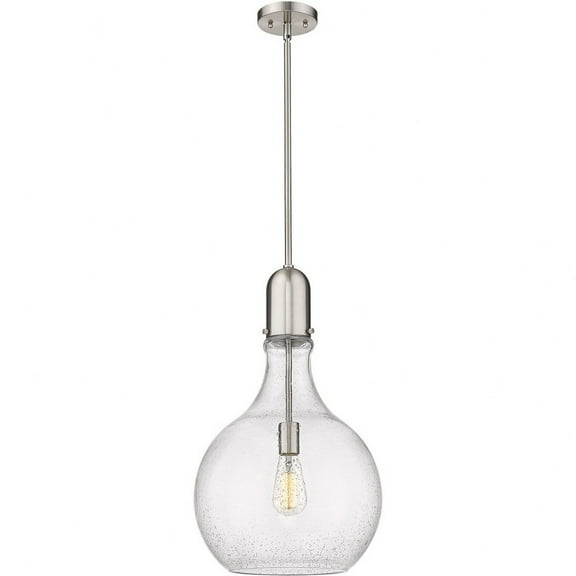 492-1S-SN-G584-14-LED-Innovations Lighting-Amherst - 1 Light Pendant In Industrial Style-22.75 Inches Tall and 13.75 Inches Wide Brushed Satin Nickel