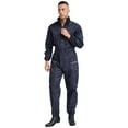 thumbnail image 4 of Linjinx Men's Long Sleeve Coverall Work Wear Cotton Blend Jumpsuit Visibility Twill Boilersuit Navy Blue 185/3XL, 4 of 5