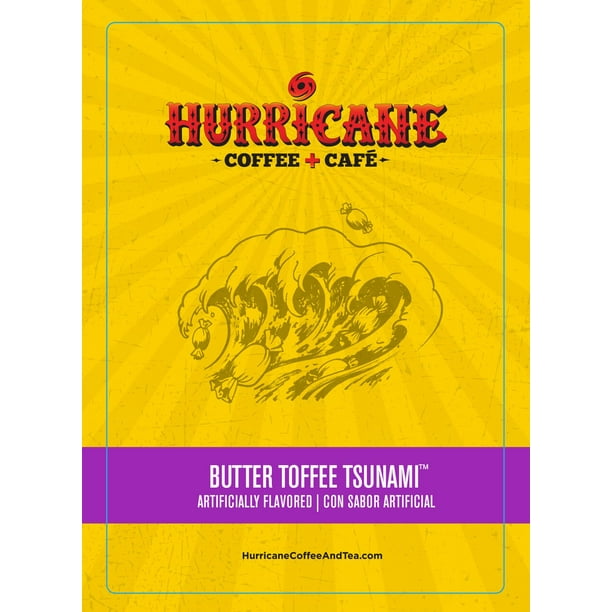 Hurricane Butter Toffee Tsunami Coffee Pods, 24 Count For Keurig KCup