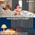 thumbnail image 3 of Bkue Nile Mills Modern, Classic Solid Semi Blackout Curtains, Set of 2, 42" x 96", Grey, 3 of 8