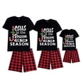 thumbnail image 2 of iHapHap Family Christmas PJs Jesus Plaid Short Sleeve Set, 6-7Y-Kid, 2 of 6
