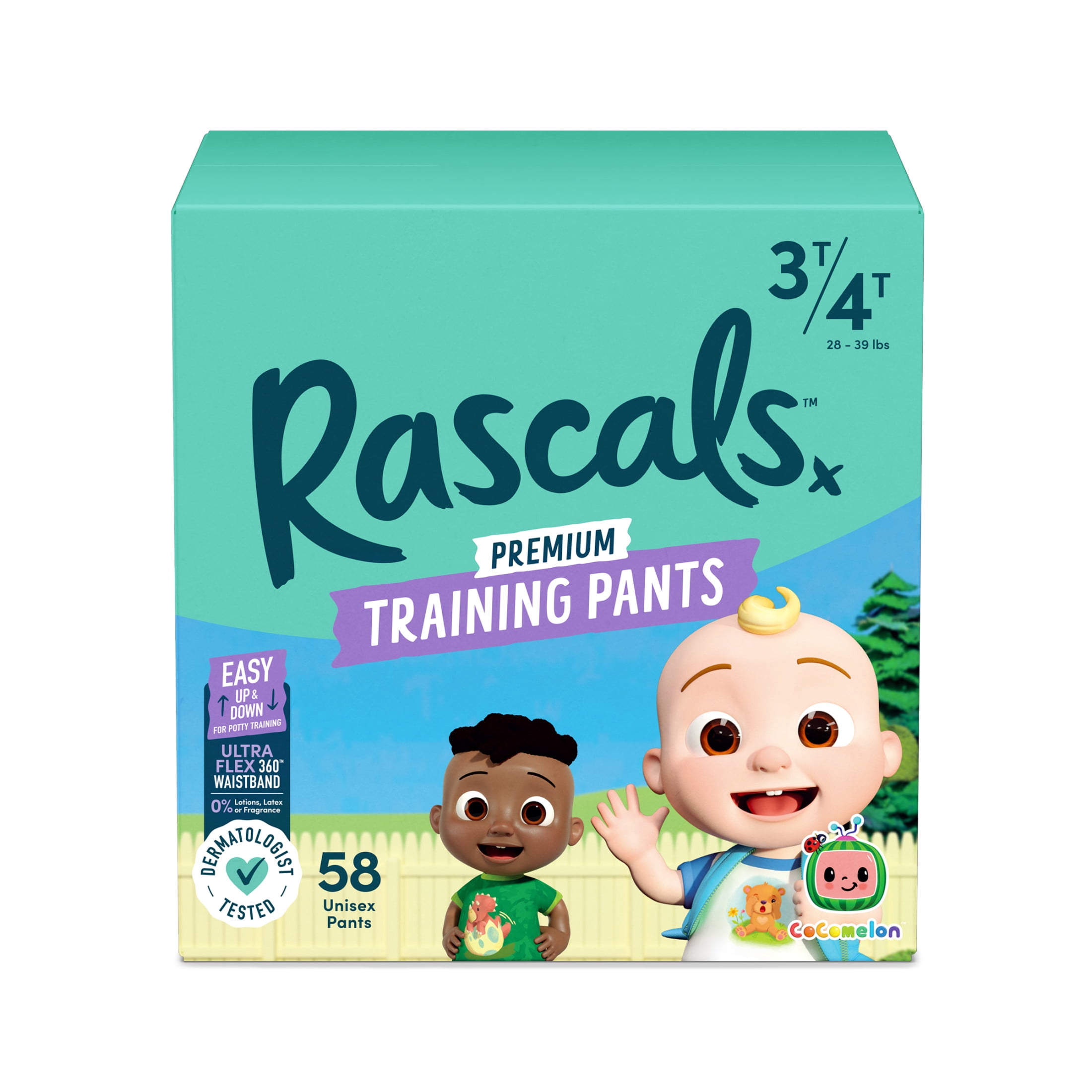 Rascals Premium CoComelon Absorbent Potty Training Pants 3T-4T, 58 Count