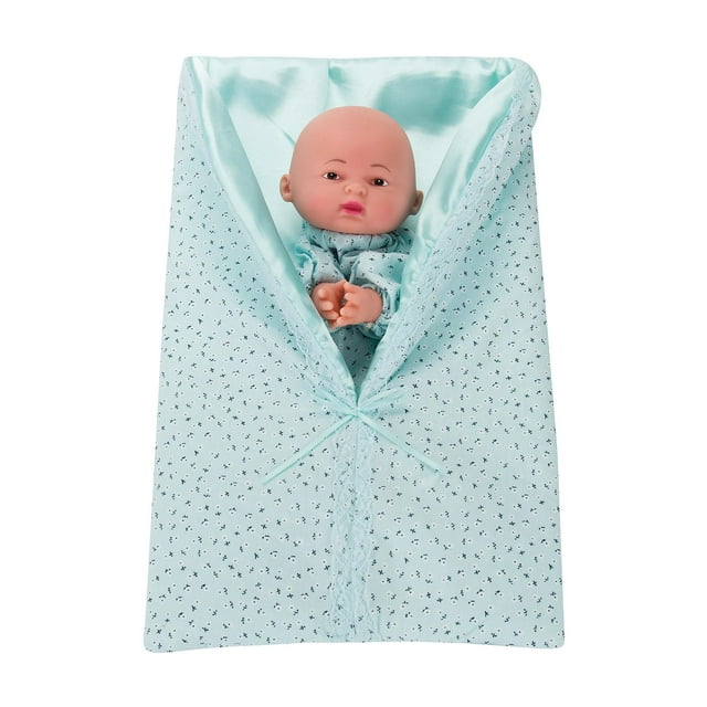 Bebé recién nacido muñeca en vajilla ropa imaginativa y hablante juguete de para fingen jugar , Azul Yotijar muñeca de marioneta de dedo para niños