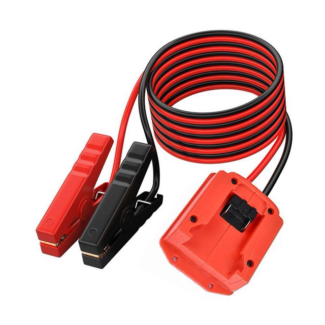 Jumper Cables Alligator Clips Replacement for Car Riding Mower Motorcycle, Portable Emergency Starting Power Supply, Silicone Wire 8AWG 2FT Automotive Booster Cables for Starting Tool