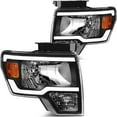 thumbnail image 2 of SCITOO Headlights For Ford For F-150 2009-2014 Headlamps Black Housing Amber Reflector Clear Lens Driver and Passenger Side, 2 of 5
