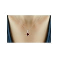 thumbnail image 4 of JewelersClub 1 1/2 Carat T.G.W. Garnet And White Diamond Accent Sterling Silver Pendant, 18", 4 of 4