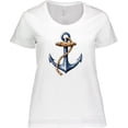 thumbnail image 3 of Inktastic Nautical Anchor and Rope Women's Plus Size T-Shirt, 3 of 5