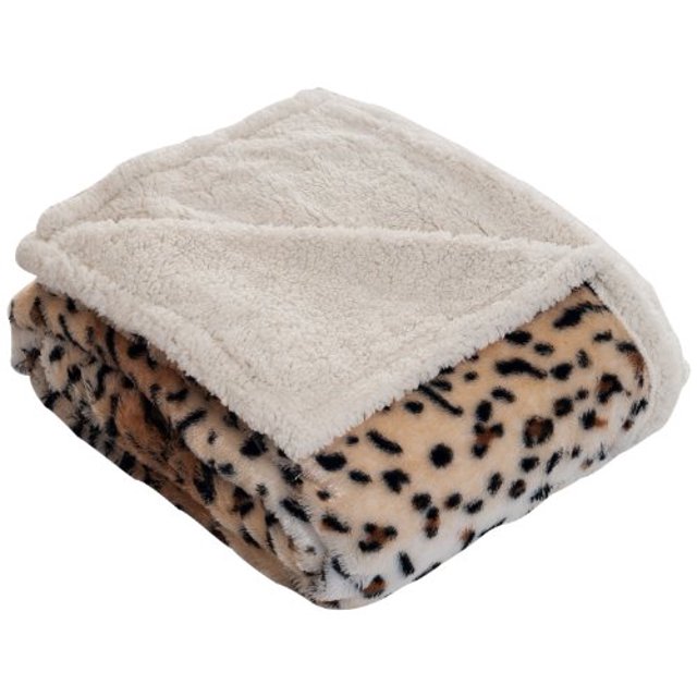 Bedford Home Couverture Jetée B00GD9PF8O, Polaire/sherpa, Tigre