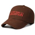 thumbnail image 2 of Gorra de béisbol bordada retro americana para hombre, protección solar para primavera y otoño, sombrero para el sol para mujer, gorra suave con visera curvada, gorra marrón, 2 of 2