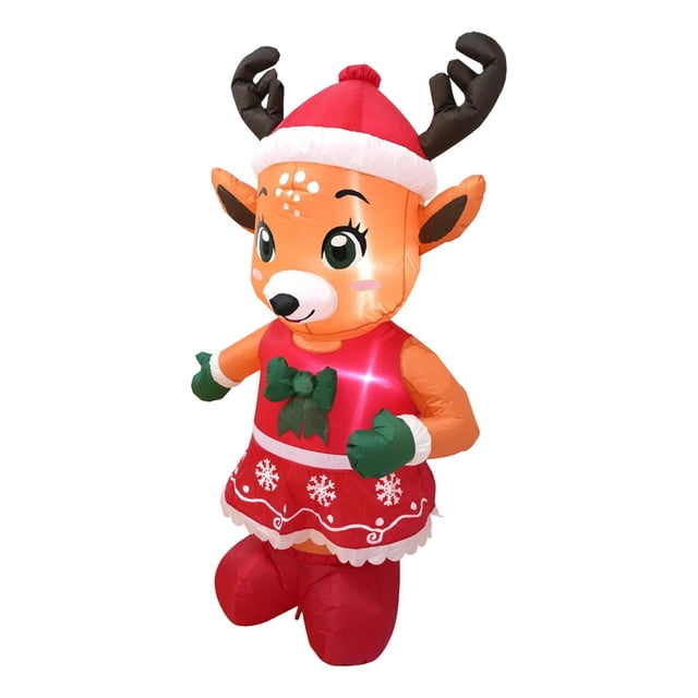 inflable navideño iluminado de 155 cm para decoración exterior (110 V, . UU.). Ideal para decoración de año Nuevo. Resistente a rasgaduras.